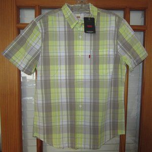 Levi's The One Pocket Standard Casual Shirt Men's Medium NEW Plaid 100% Cotton